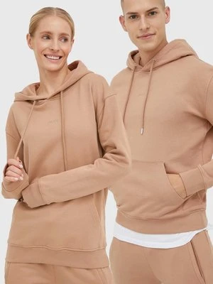 Arkk Copenhagen bluza bawełniana unisex kolor beżowy z kapturem gładka