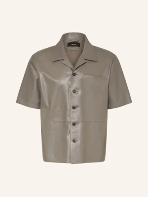 Arma Koszula Z Klapami Cave Comfort Fit Ze Skóry grau