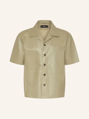 Arma Koszula Z Klapami Cave Comfort Fit Ze Skóry gruen