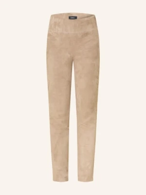 Arma Skórzane Legginsy beige