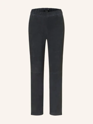 Arma Skórzane Spodnie Kamilla blau