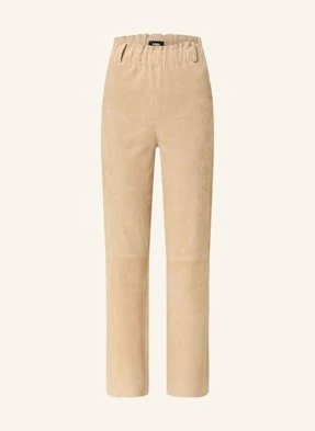Arma Spodnie Skórzane beige