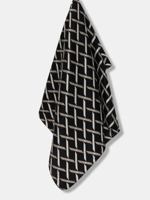 Armani Exchange apaszka jedwabna damski kolor czarny wzorzysta XW001485 AF16979