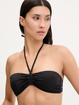 Armani Exchange biustonosz kąpielowy kolor czarny lekko usztywniona miseczka XW000860 AF13262
