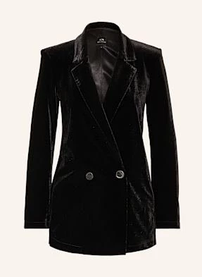 Armani Exchange Blezer Z Aksamitu schwarz