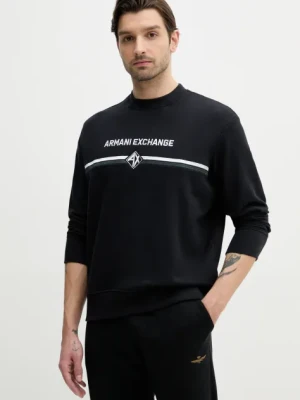 Armani Exchange bluza bawełniana męska kolor granatowy z aplikacją XM000226 AF12656