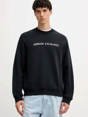 Armani Exchange bluza bawełniana męska kolor granatowy z aplikacją XM001418 AF16434