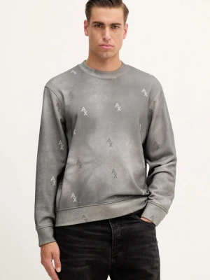 Armani Exchange bluza bawełniana męska kolor szary wzorzysta XM001893 AF10830
