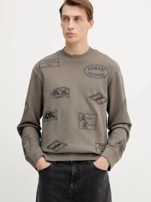 Armani Exchange bluza bawełniana męska kolor szary z aplikacją XM001881 AF16281