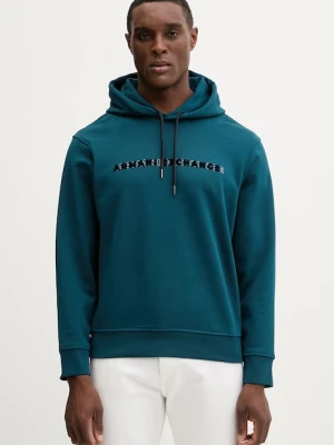 Armani Exchange bluza bawełniana męska z kapturem z nadrukiem XM001380 AF10830