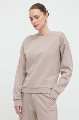 Armani Exchange bluza damska kolor beżowy z aplikacją 8NYM67 YJ1GZ