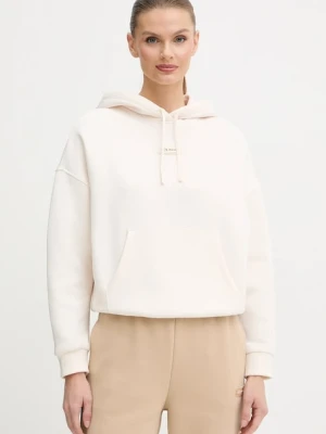 Armani Exchange bluza damska kolor beżowy z kapturem gładka XW000745 AF16134
