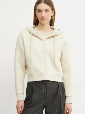 Armani Exchange bluza damska kolor beżowy z kapturem gładka XW000822 AF10818