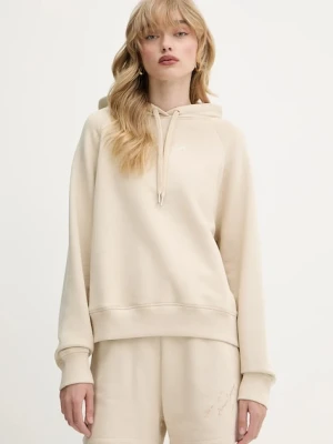 Armani Exchange bluza damska kolor beżowy z kapturem z aplikacją XW000157 AF11852