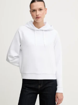 Armani Exchange bluza damska kolor biały z kapturem gładka XW000827 AF13397