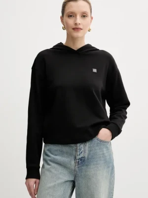 Armani Exchange bluza damska kolor czarny z kapturem gładka XW000087 AF10172