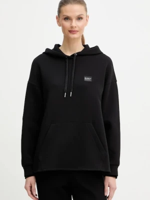 Armani Exchange bluza damska kolor czarny z kapturem gładka XW000987 AF10818