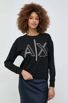 Armani Exchange bluza damska kolor czarny z nadrukiem 3DYM11 YJEBZ