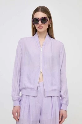 Armani Exchange bluza damska kolor fioletowy gładka 3DYB39 YN9RZ
