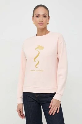 Armani Exchange bluza damska kolor różowy z aplikacją 3DYM40 YJU1Z