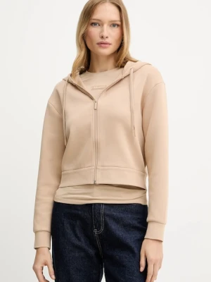 Armani Exchange bluza damska kolor zielony z kapturem gładka XW000822 AF10818
