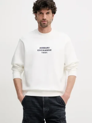 Armani Exchange bluza męska kolor biały z aplikacją XM000460 AF10818