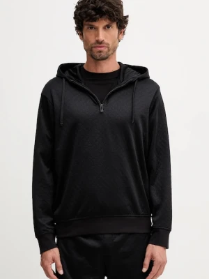 Armani Exchange bluza męska kolor czarny z kapturem gładka XM001355 AF16259
