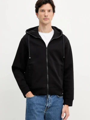 Armani Exchange bluza męska kolor czarny z kapturem gładka XM001891 AF10818