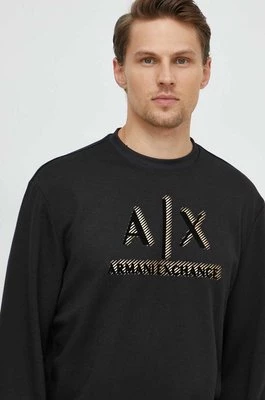 Armani Exchange bluza męska kolor czarny z nadrukiem 3DZMSA Z9N1Z