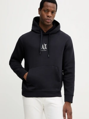 Armani Exchange bluza męska kolor granatowy z kapturem z aplikacją XM000369 AF10818