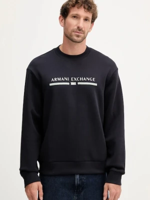 Armani Exchange bluza męska kolor granatowy z nadrukiem XM000982 AF10818