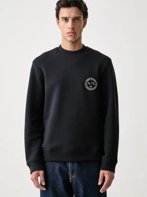 Armani Exchange bluza męska z bawełną granatowy
