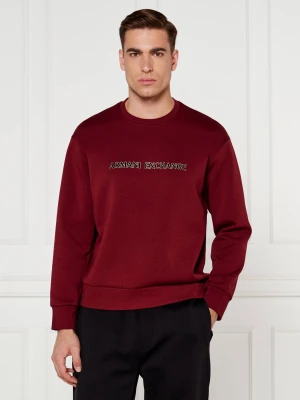 Armani Exchange Bluza | Regular Fit bordowy