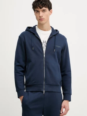 Armani Exchange bluza rozpinana z kapturem męska bawełniana