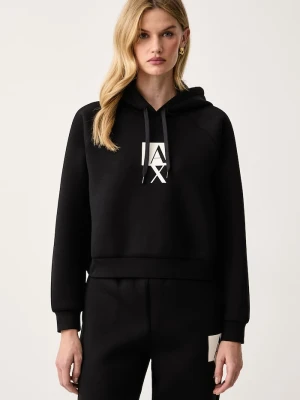 Armani Exchange bluza z kapturem damska czarny