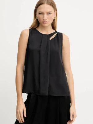 Armani Exchange bluzka damska kolor czarny gładka XW001026 AF16122