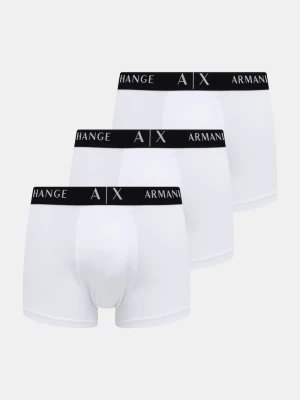 Armani Exchange bokserki dopasowane męskie z bawełną 3-pack biały