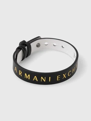 Armani Exchange bransoletka skórzana dwustronna