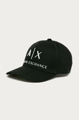 Armani Exchange czapka kolor czarny z aplikacją 954039 CC513 NOS
