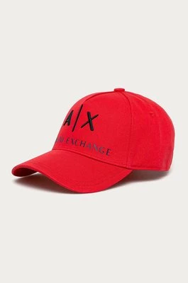 Armani Exchange czapka kolor czerwony z aplikacją 954039 CC513 NOS