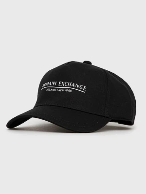 Armani Exchange czapka bawełniana czarny
