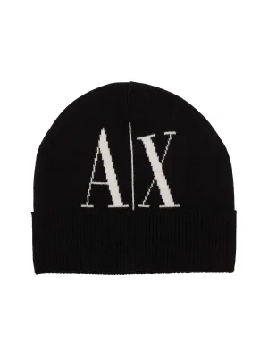 Armani Exchange Czapka BEANIE | z dodatkiem wełny