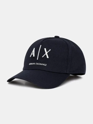 Armani Exchange czapka bejsbolowa męska bawełniana