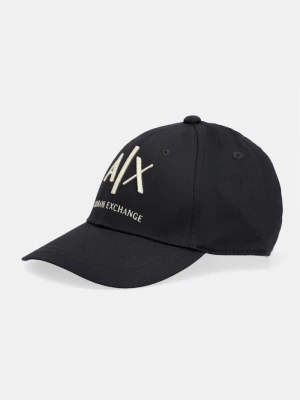 Armani Exchange czapka bejsbolówka męska bawełniana czarny