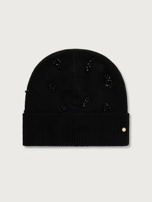 Armani Exchange czapka damska z wiskozy czarny
