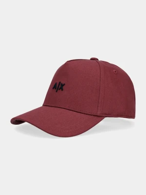 Armani Exchange czapka kolor bordowy z aplikacją 954112 CC571