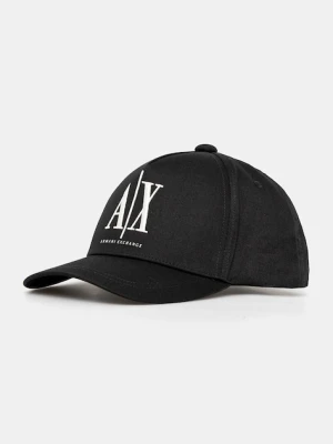 Armani Exchange czapka z daszkiem bawełniana