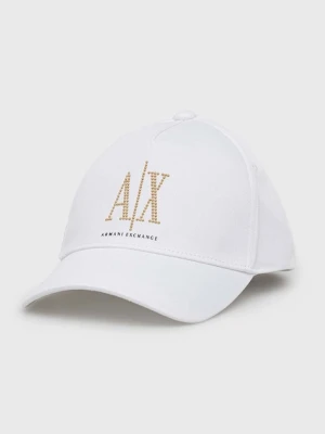 Armani Exchange czapka z daszkiem bawełniana