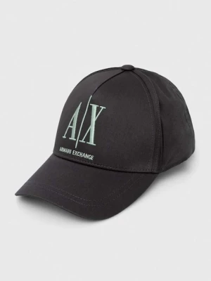 Armani Exchange czapka z daszkiem bawełniana