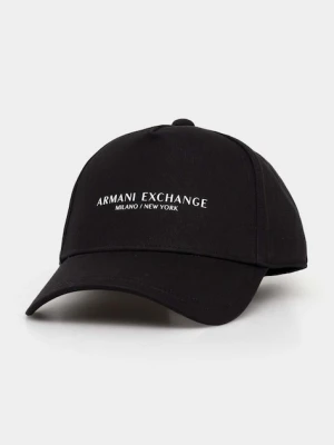 Armani Exchange czapka z daszkiem bawełniana